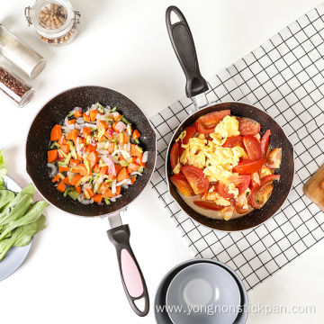 24cm black Wok Pan with Lid